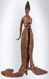 Feather Gown (Bronze) by Erte