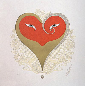 Hearts and Zephyrs Suite (Heart 2) by Erte