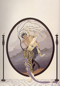 Woman and Satyr by Erte