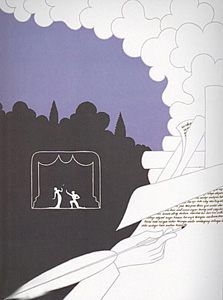 Writer in Landscape by Erte